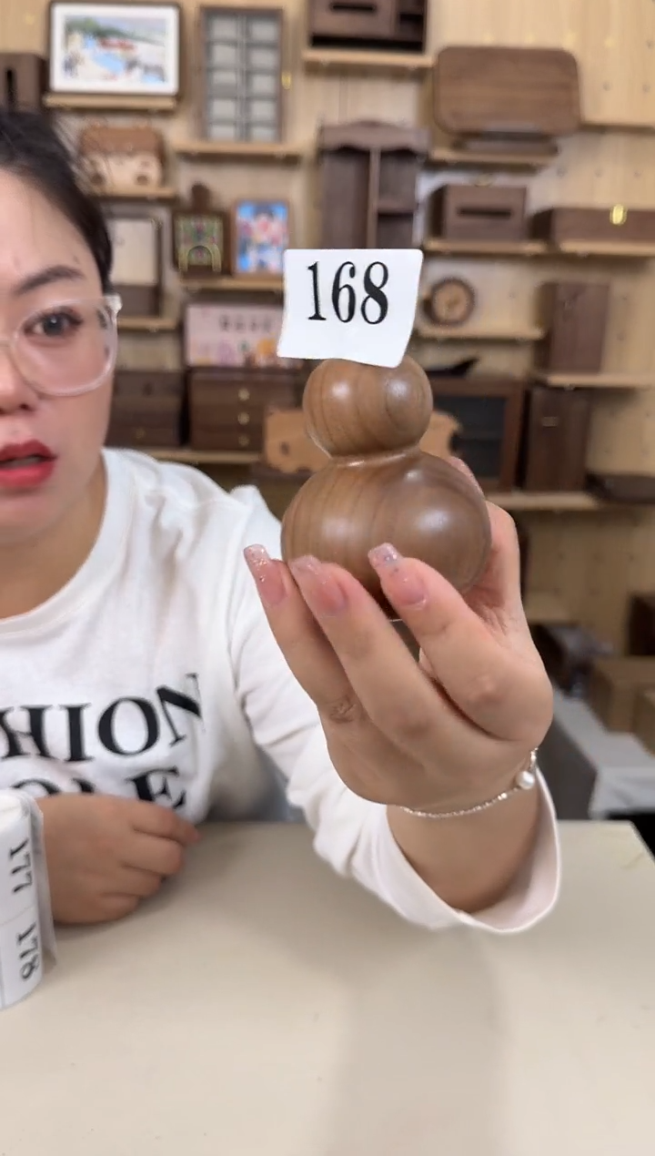 木168号特价北美黑胡桃实木葫芦摆件
