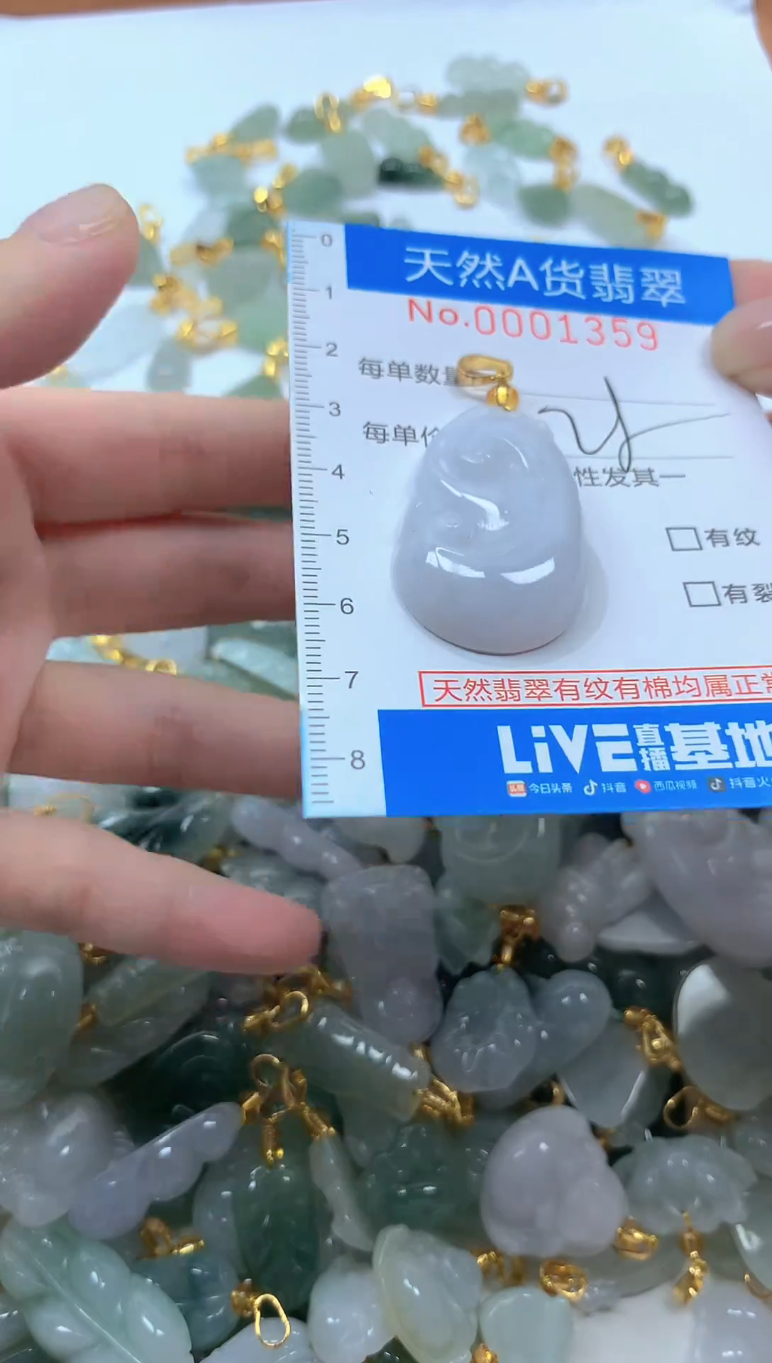 颈饰未镶嵌翡翠净货挂件-1359