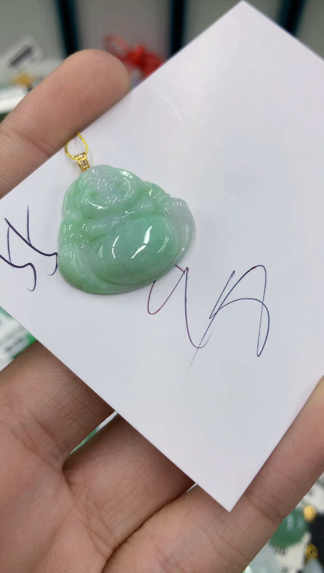 【闪购商品】翡翠颈饰18K金镶嵌号链接1111