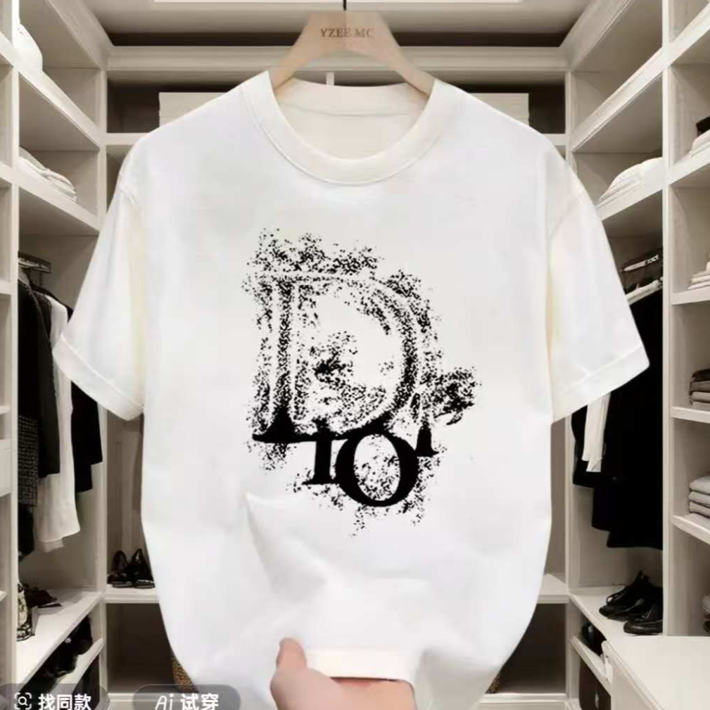 【 56号链接】A奢品仓男女同款 简约重磅情侣百搭潮牌夏季短袖.