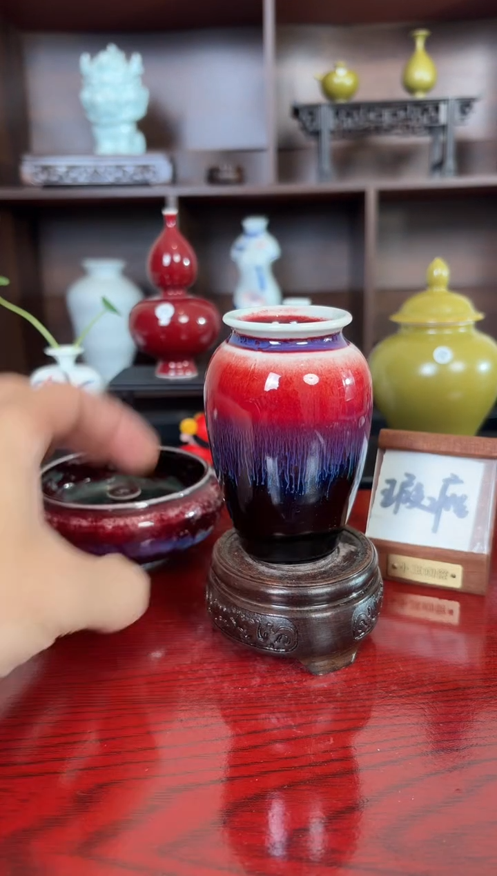 摆件瓷12.29晚微瑕小花瓶摆件