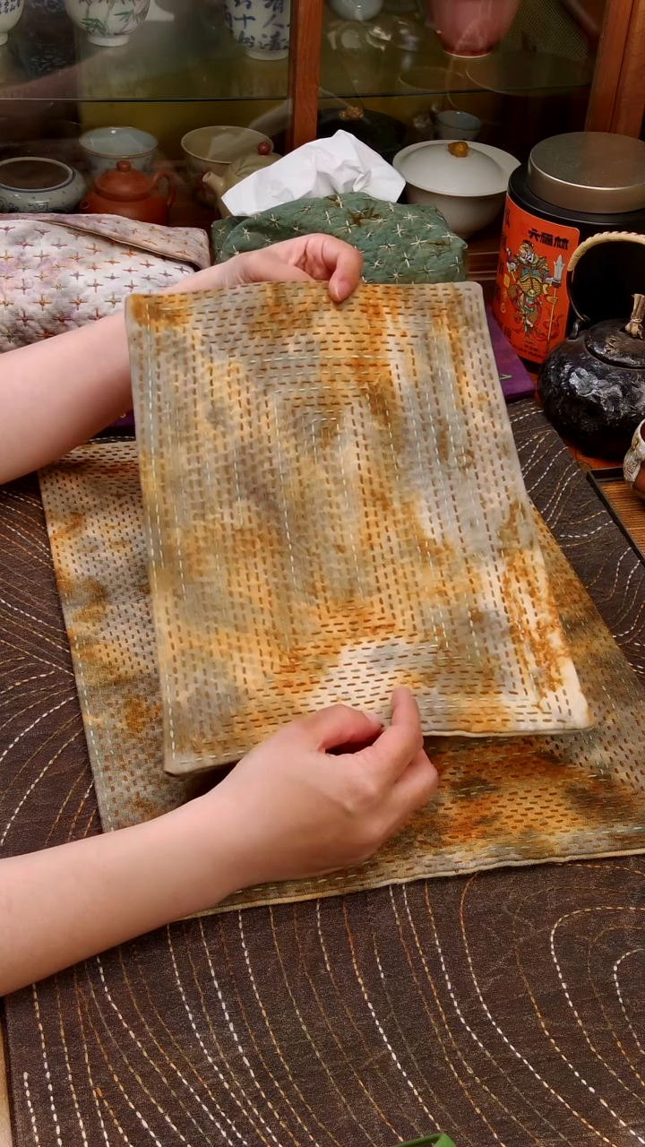紫砂无 Cici手作刺子绣茶席-927