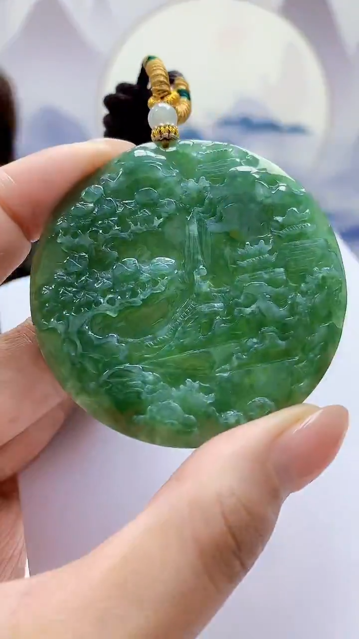 未镶嵌定制翡翠5159MM-毛货挂件30