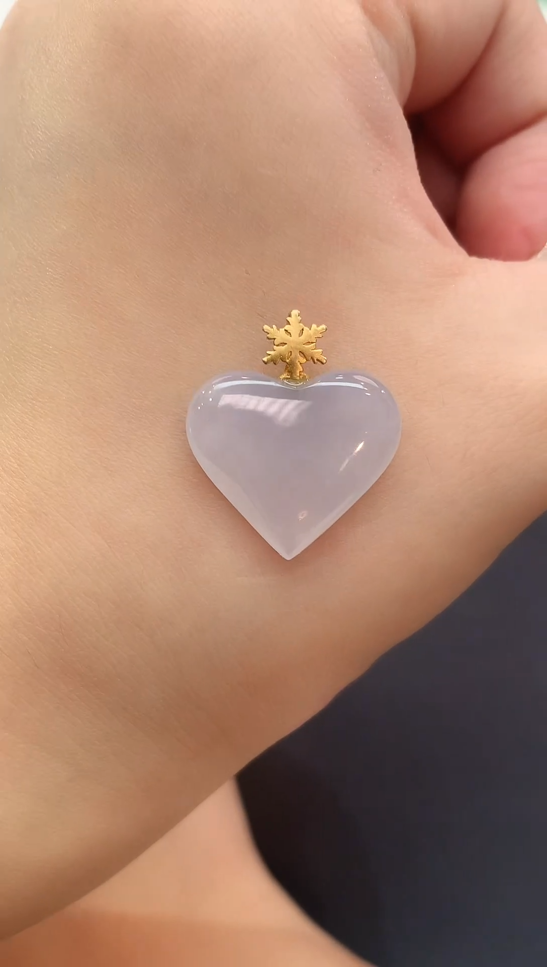 颈饰18K金镶嵌翡翠48-吊坠