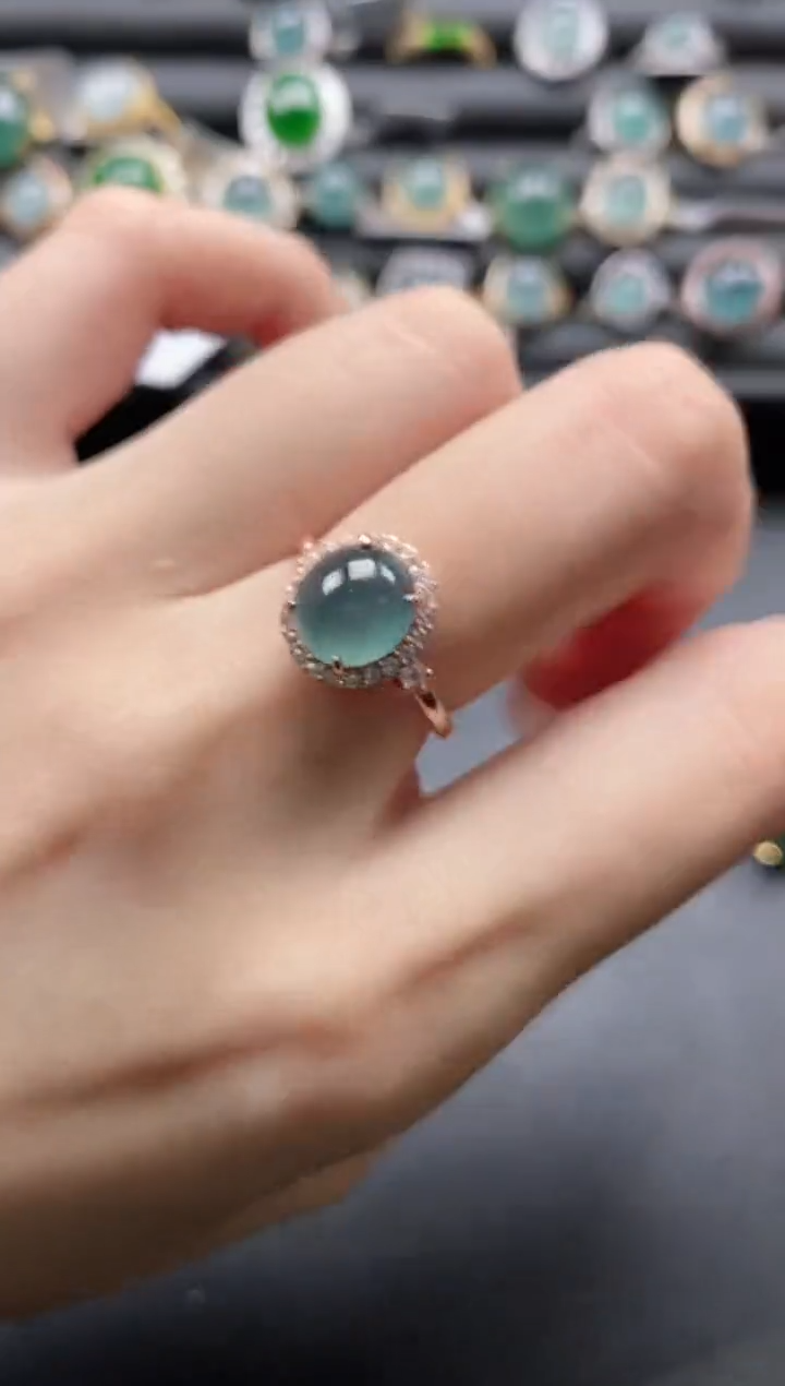 【闪购商品】翡翠戒指银S925镶嵌1111