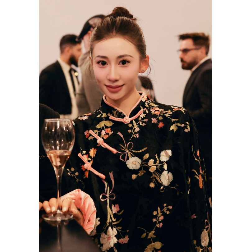 【囍番山·2025·春冬】花枝春深·丝绒斜襟外套