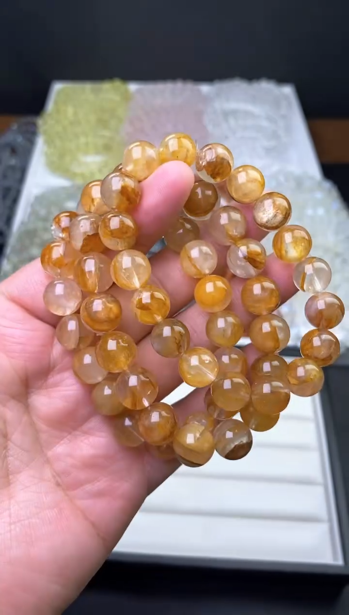 【闪购商品】水晶手链未镶嵌11mm黄胶花