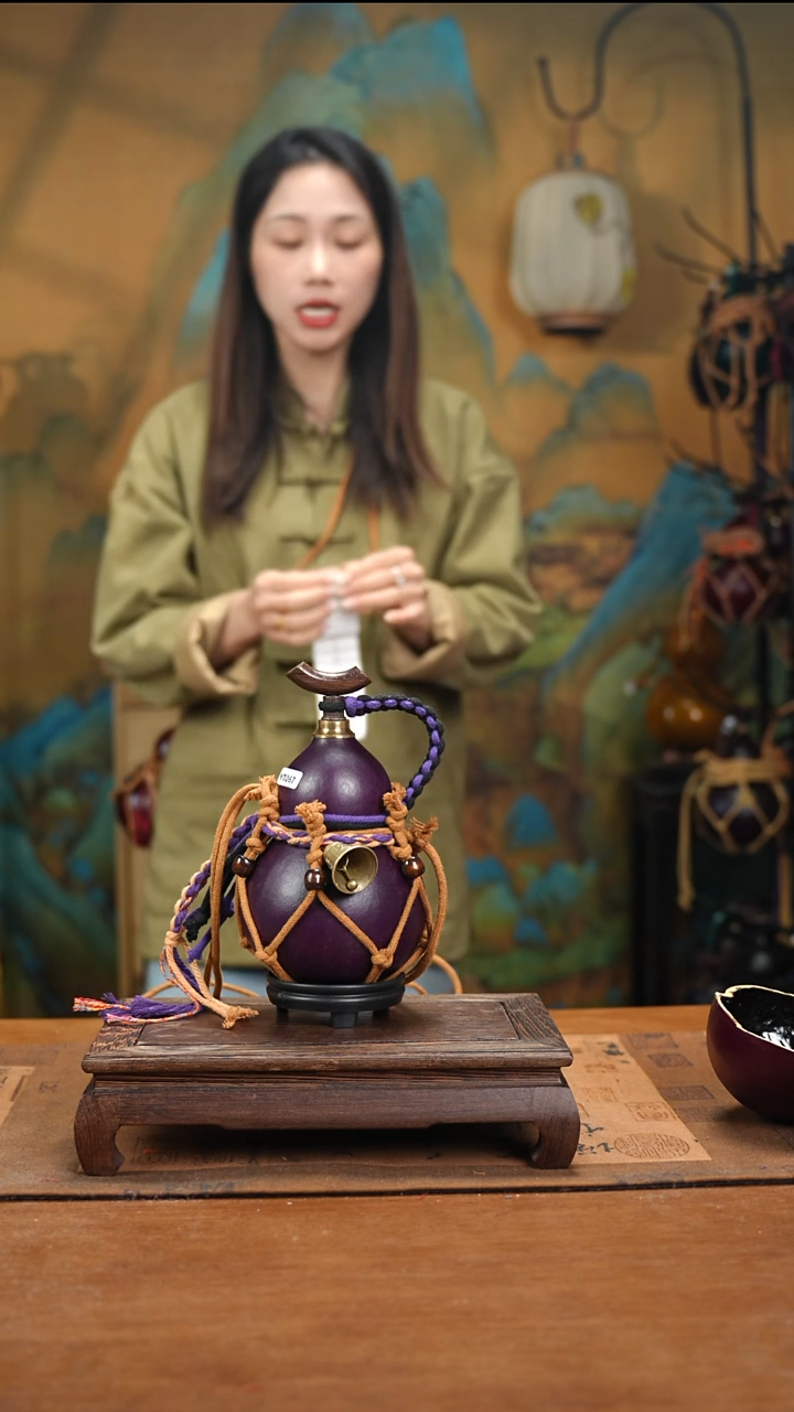 YT067复古网兜款天然酒葫芦（一物一拍）