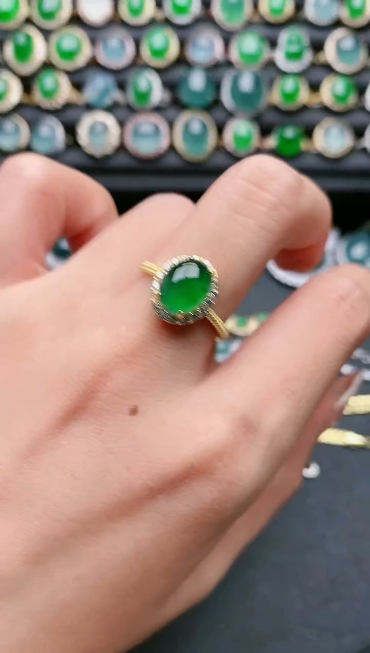 【闪购商品】翡翠戒指银S925镶嵌111111