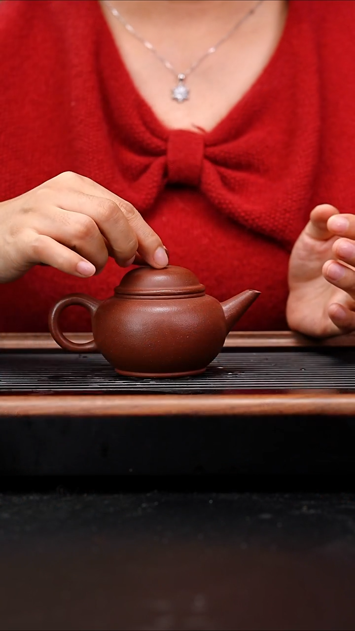 茶壶紫砂全手工红皮龙水平