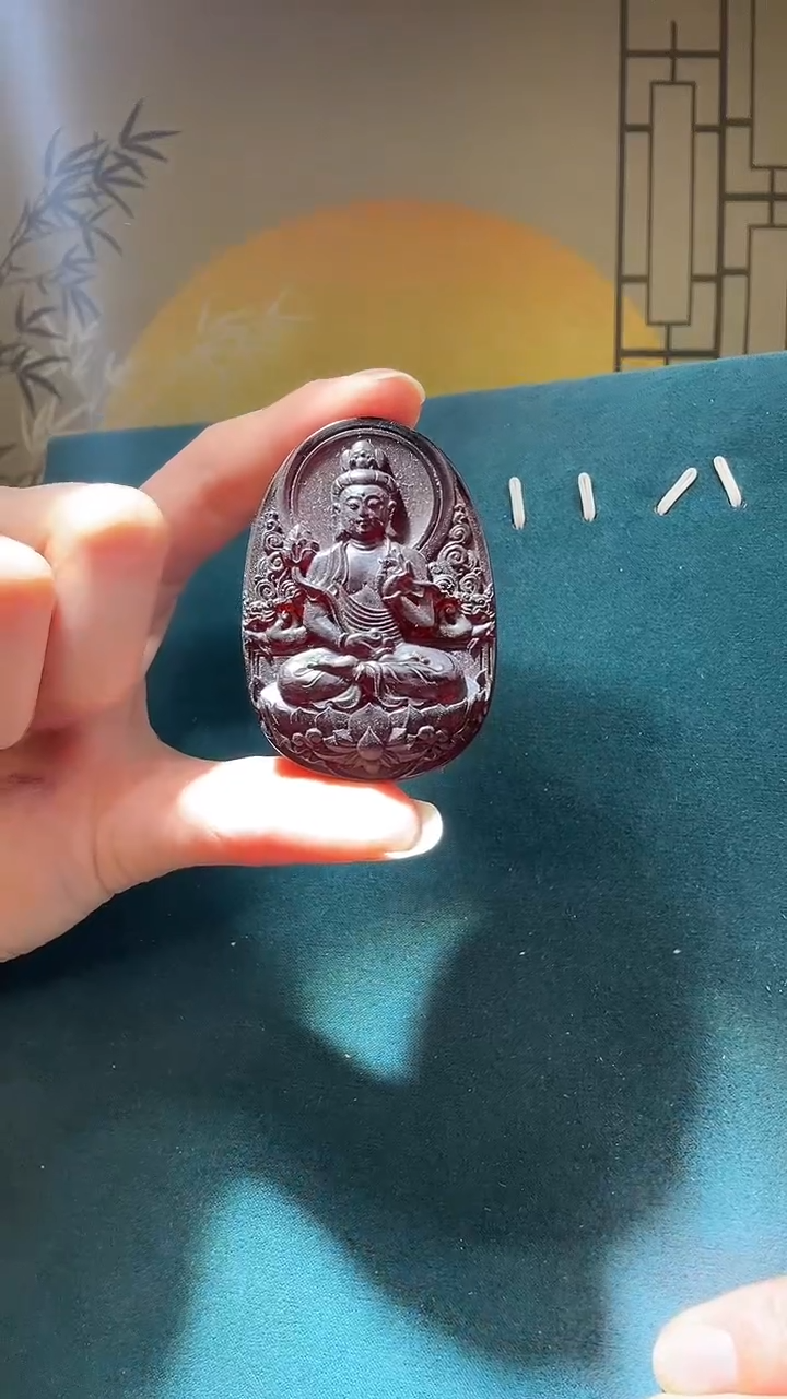 【闪购商品】琥珀裸石未镶嵌G1629大势至 珠绳