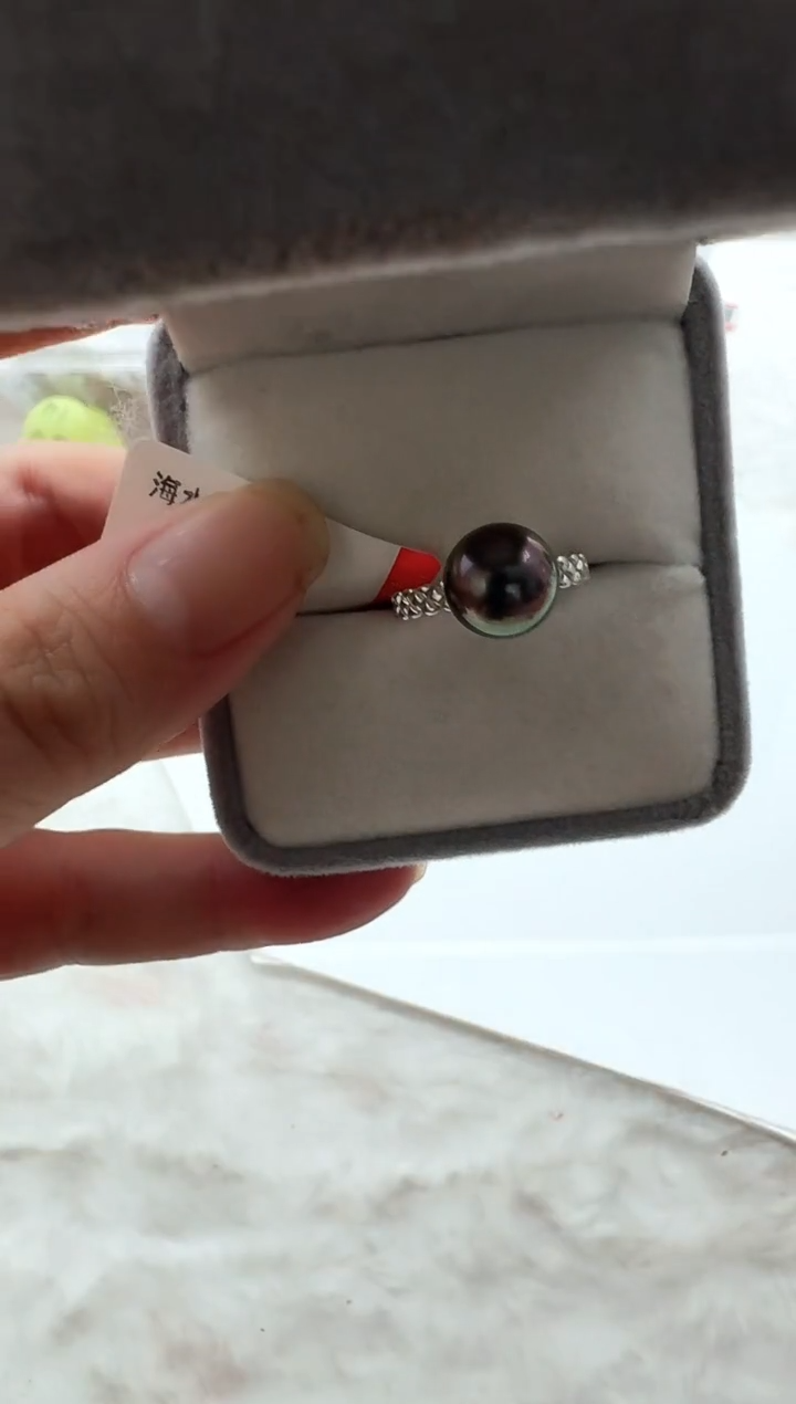 【闪购商品】海水珍珠AQ银S925镶嵌海水珍珠戒指@@HJ213