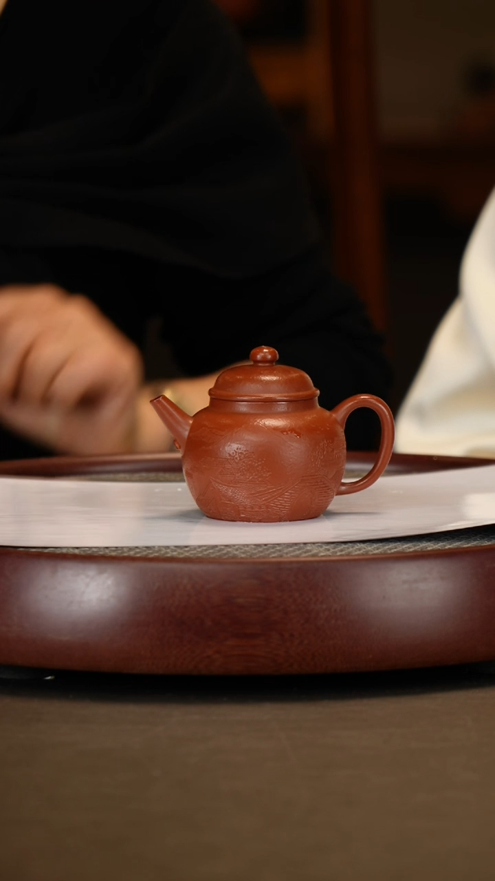 【闪购商品】紫砂茶壶【杨建英】朱泥巨轮   130CC