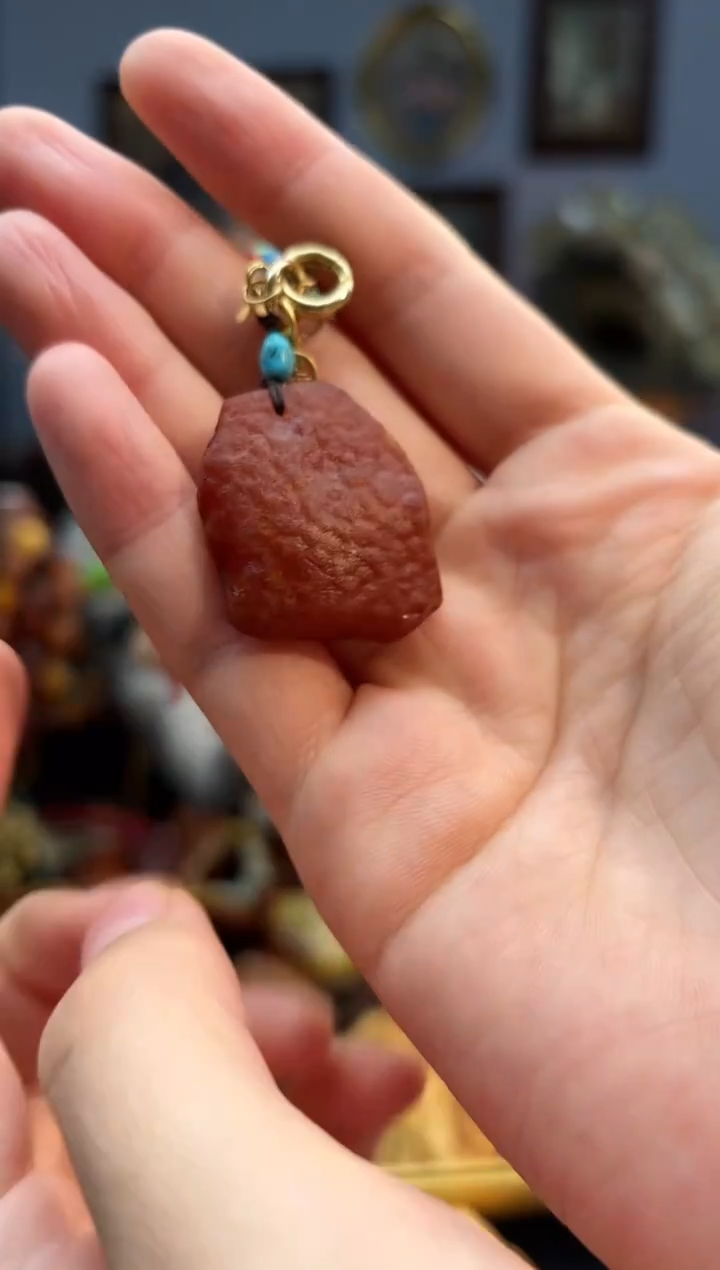 琥珀颈饰未镶嵌包挂