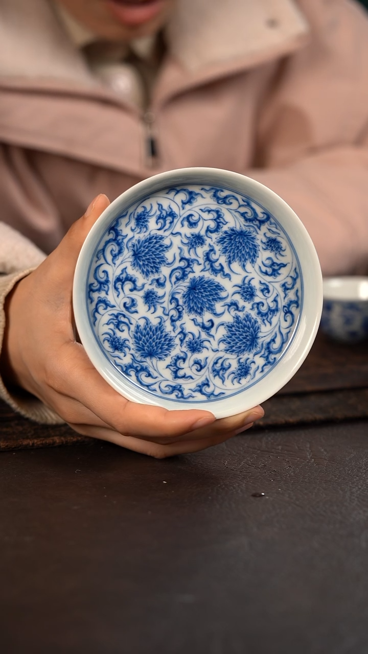 【闪购商品】杯聚澜堂缠枝菊小壶承