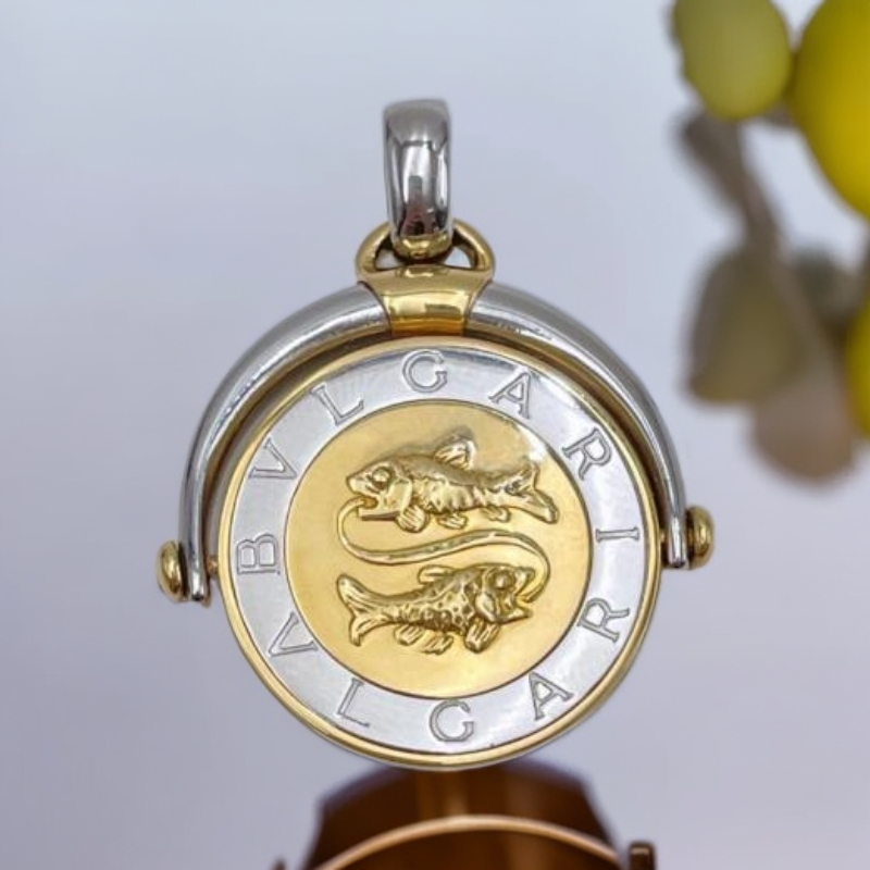 99新 BVLGARI/宝格丽 双鱼座吊坠 W48772