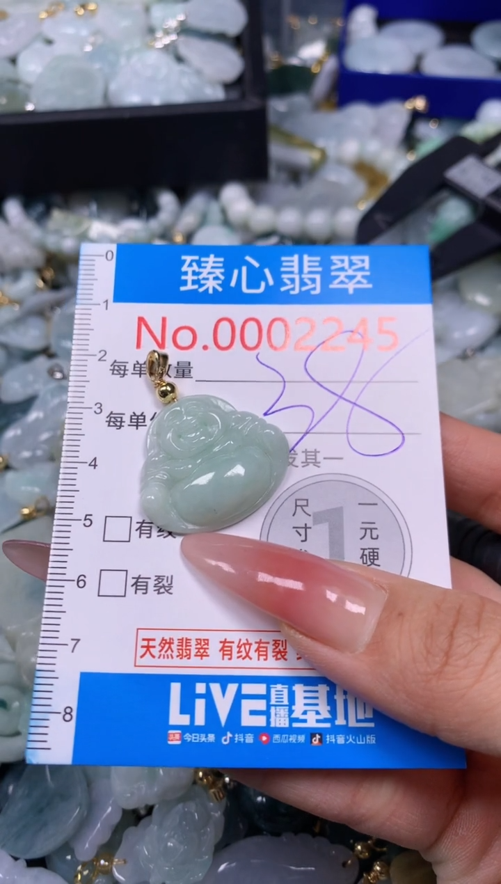 【闪购商品】翡翠颈饰未镶嵌含绳0002245