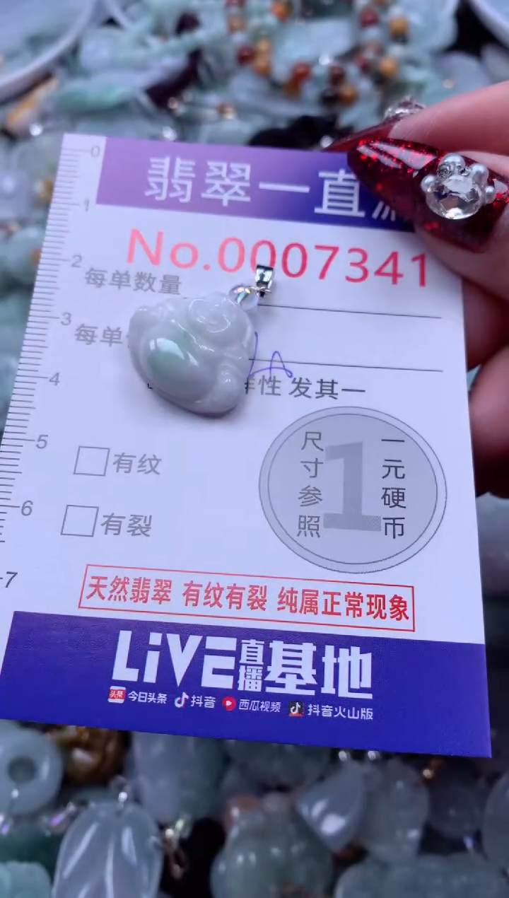 吊坠(不含链)未镶嵌翡翠7341
