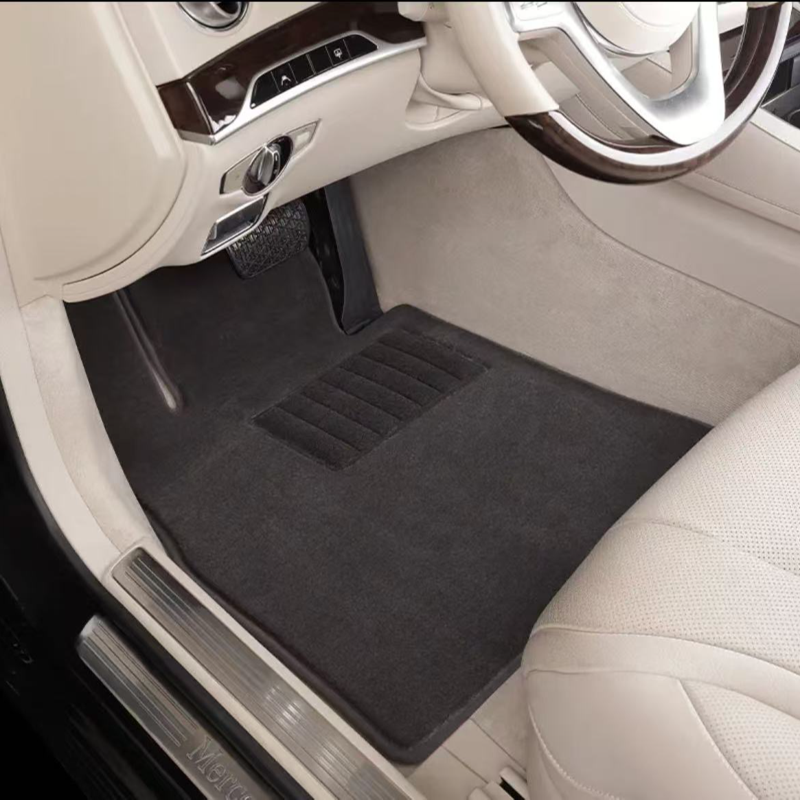 【问界/特斯拉/享界专车专用】100%澳洲进口纯羊毛高档平铺汽车脚垫