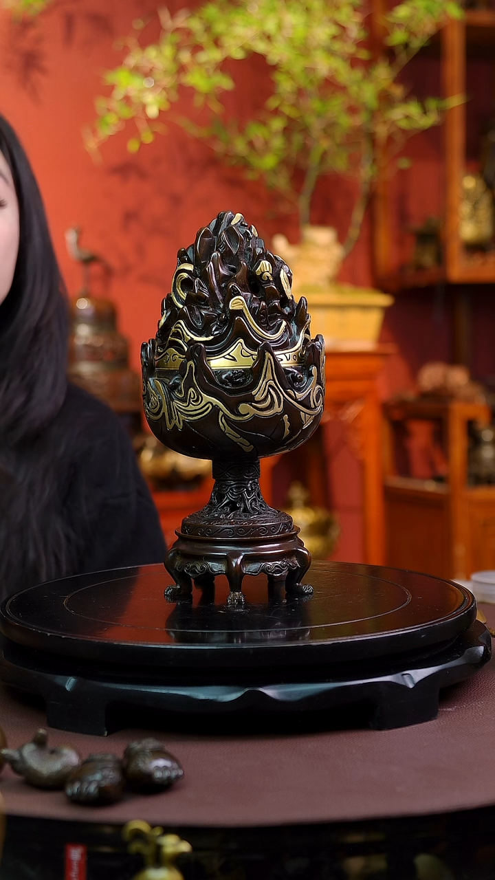 【闪购商品】带底座 博山  熏香炉        