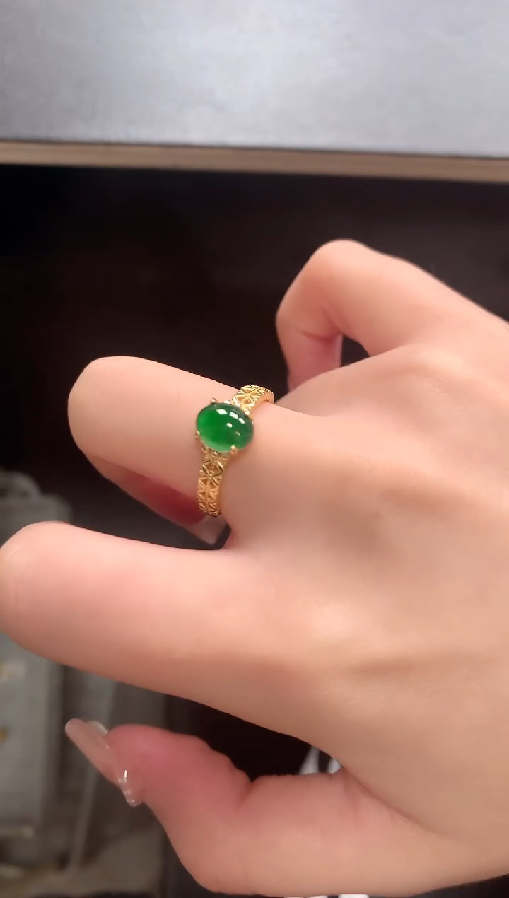 【闪购商品】翡翠戒指银S925镶嵌5614124