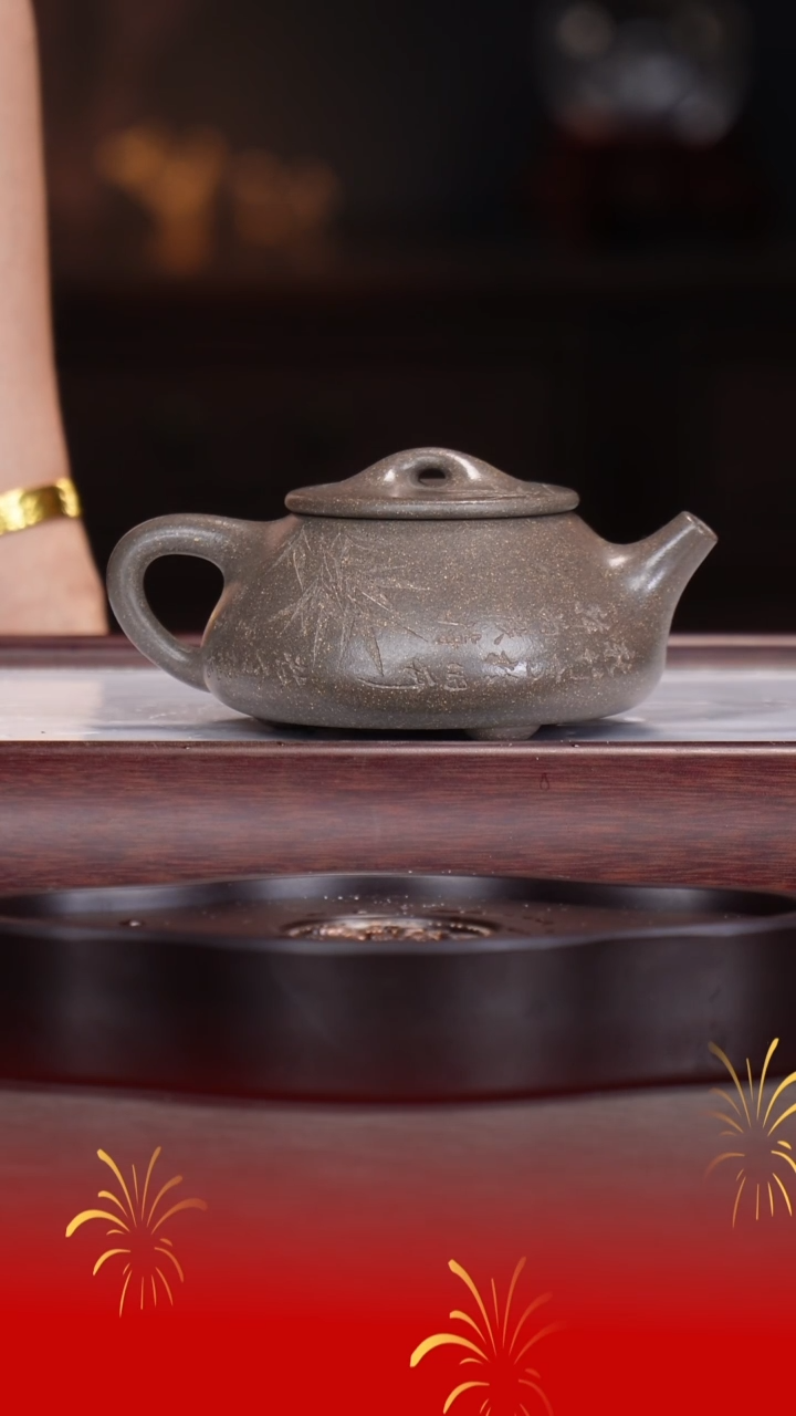 【闪购商品】紫砂茶杯刘强洪/青降坡/满瓢/260cc