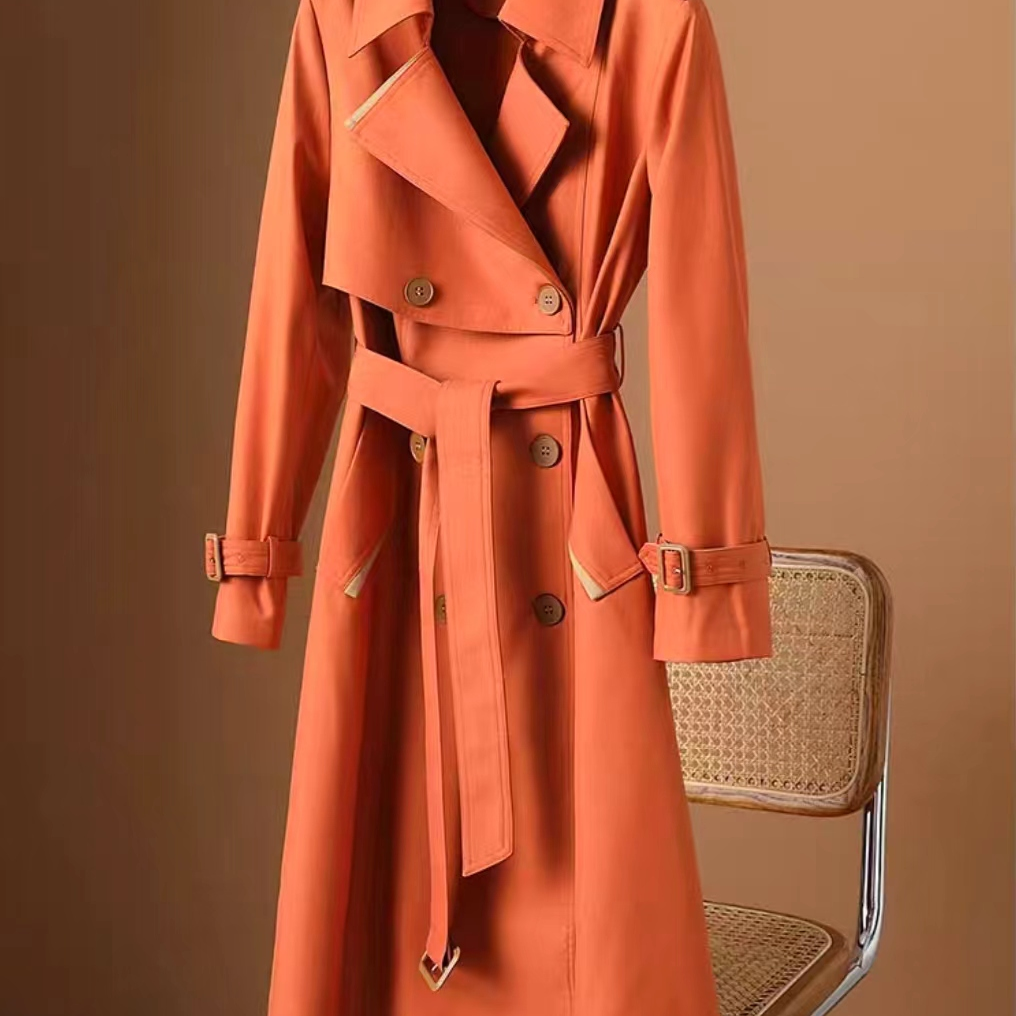 2025高端女装中长款春秋风衣外套