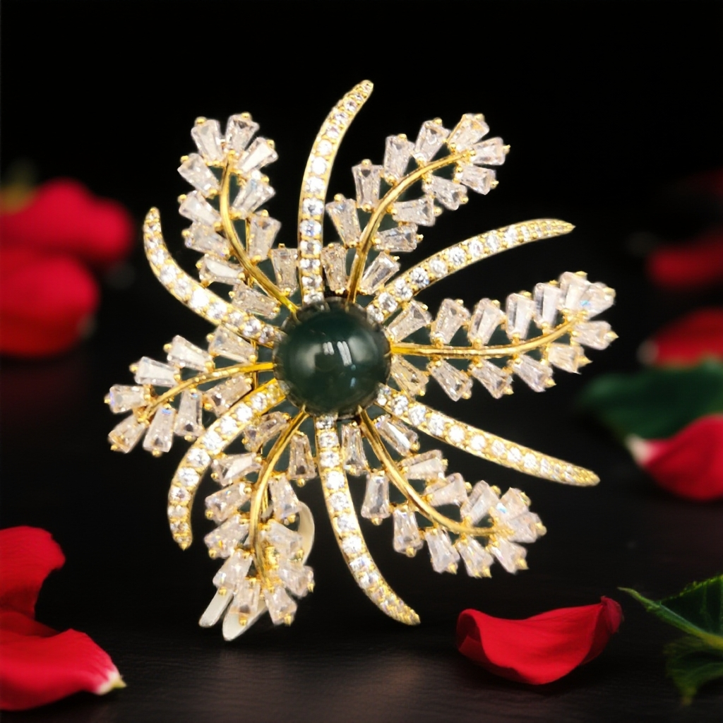 铜合金胸针 LAA823 太阳花胸针吊坠两用