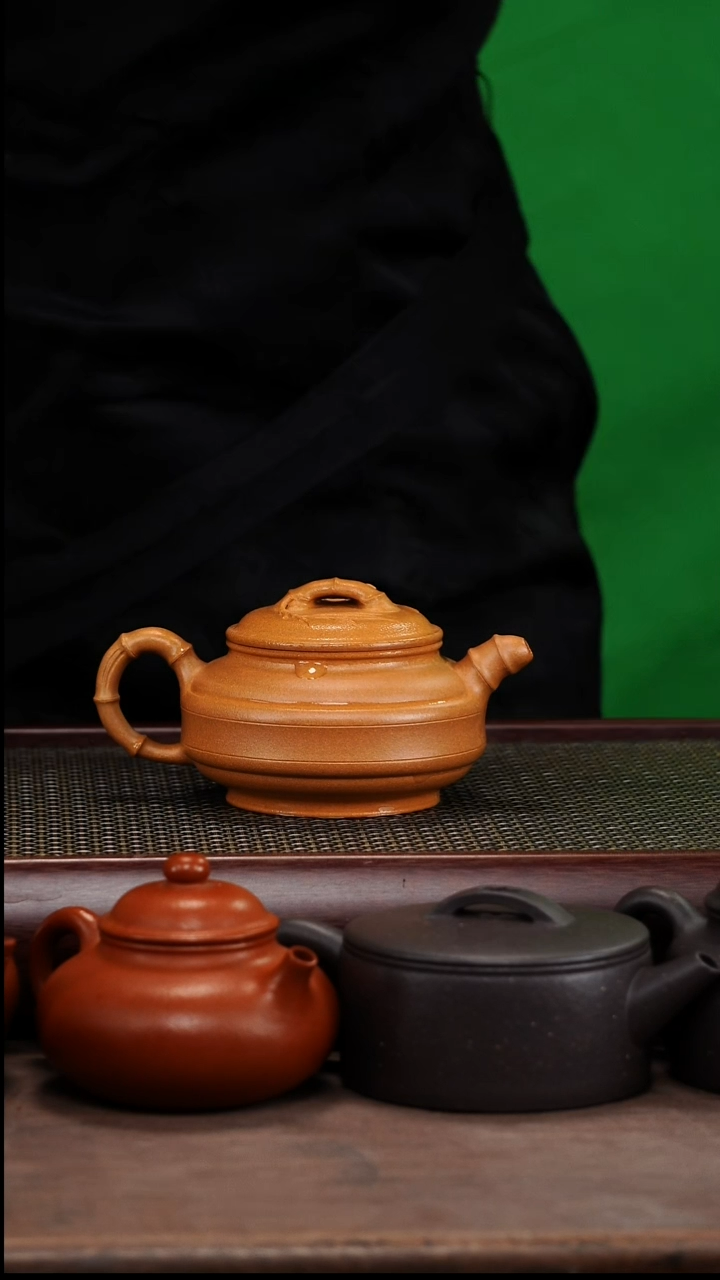 【闪购商品】紫砂茶壶全手零添加黄金段竹鼓壶