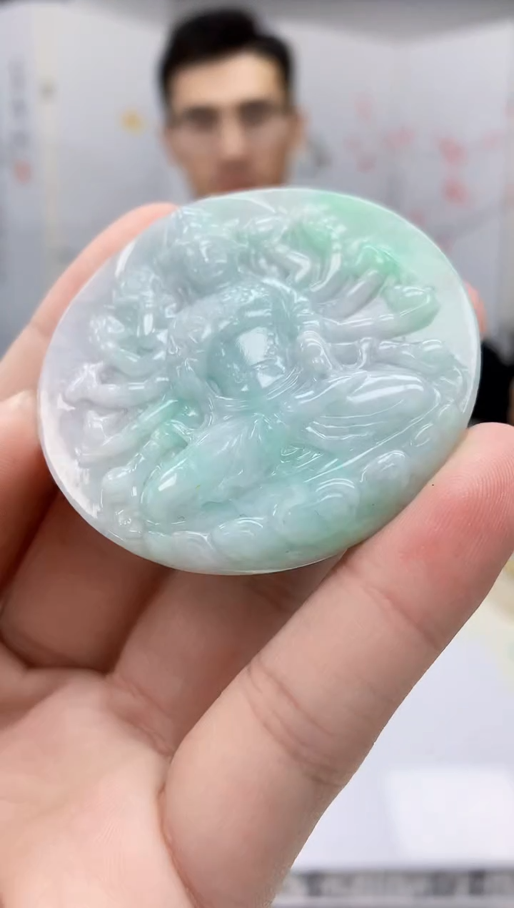 【闪购商品】定制翡翠未镶嵌5157bb-毛货挂件51