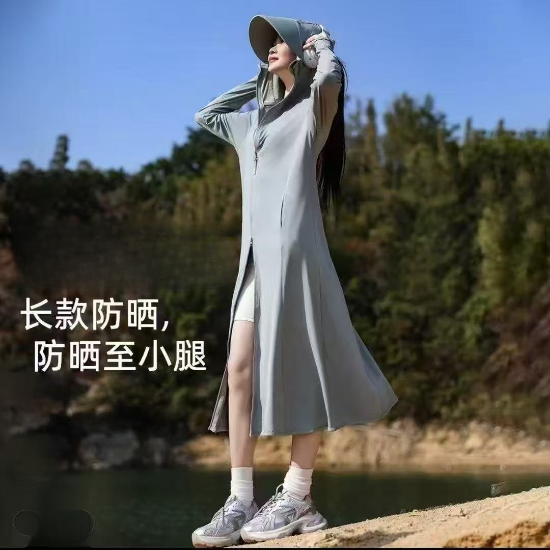 格子推荐~凉感大帽檐长款防晒外套92835清仓