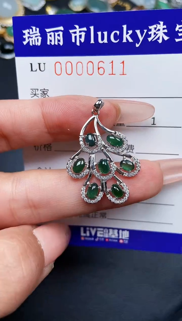 【闪购商品】翡翠颈饰银S925镶嵌0611