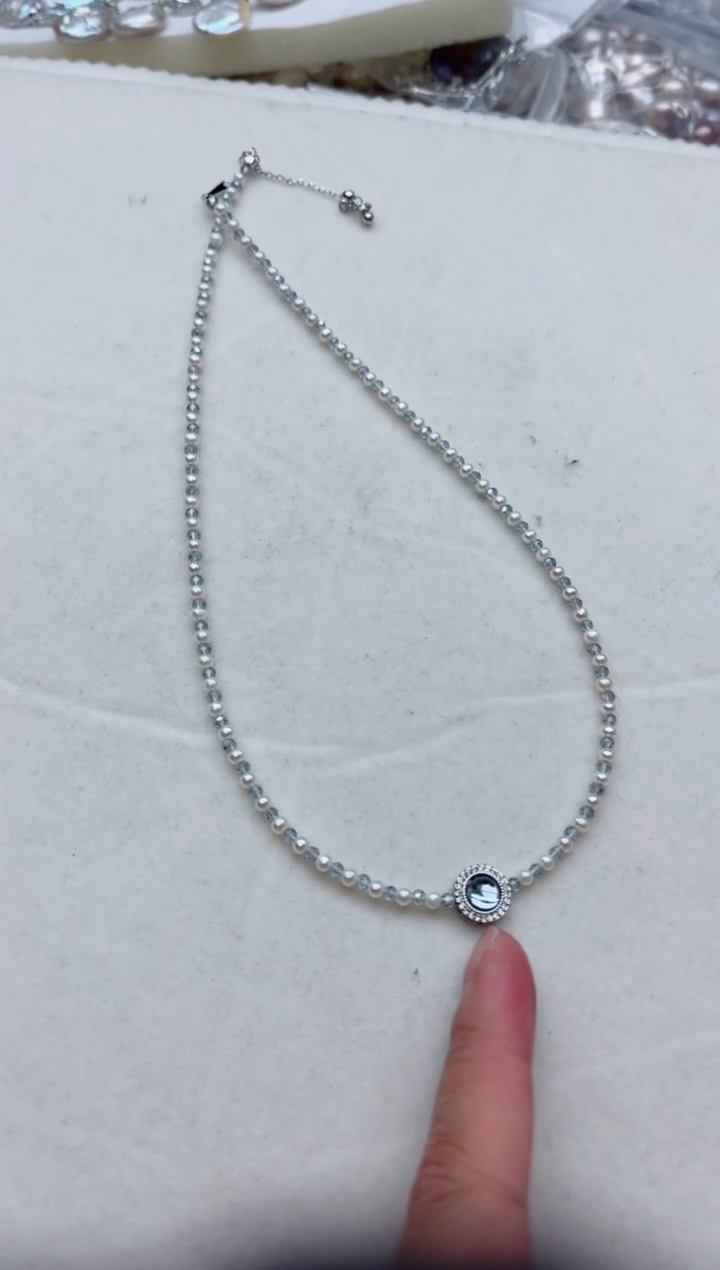 项链未镶嵌淡水珍珠多样性发其一，非无暇