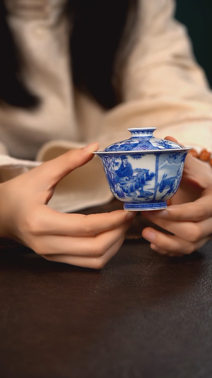 【闪购商品】杯仪贤堂四爱图盖碗