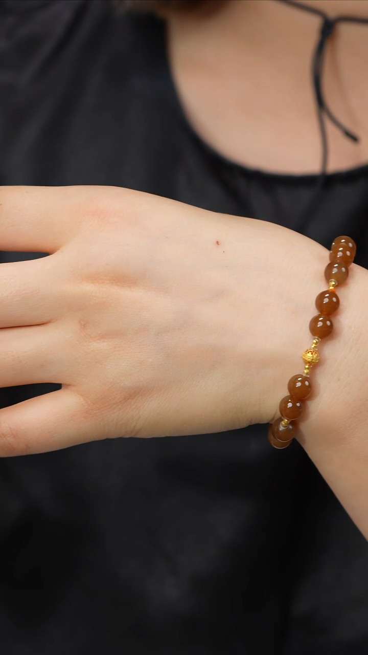 手链18K金镶嵌和田玉1