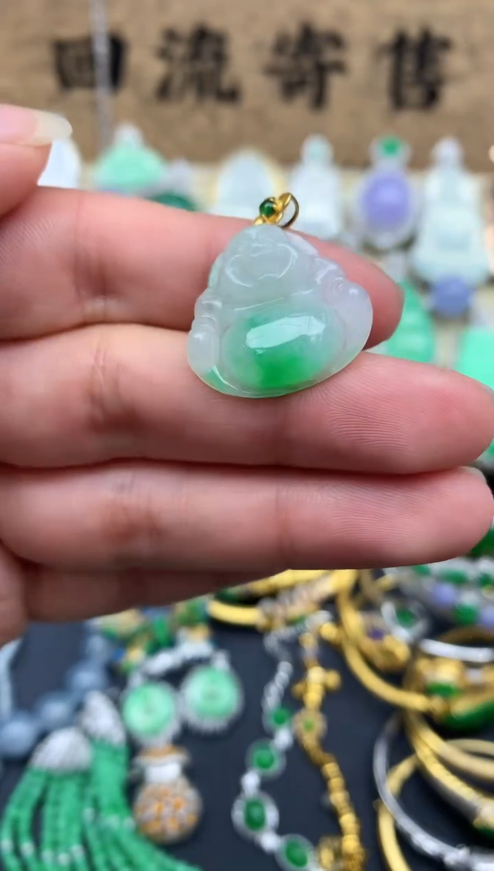 【闪购商品】翡翠颈饰18K金镶嵌43-中国好珍宝