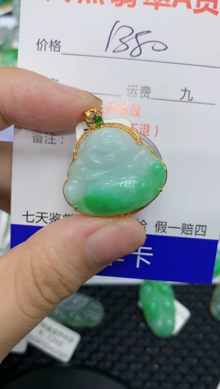 【闪购商品】翡翠颈饰18K金镶嵌11111111