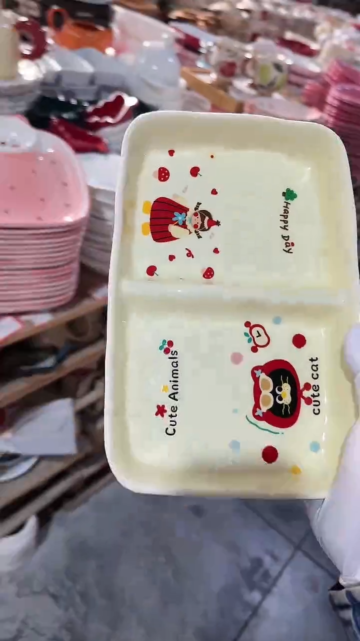 陶瓷锤纹分餐 微瑕凑满20元包邮