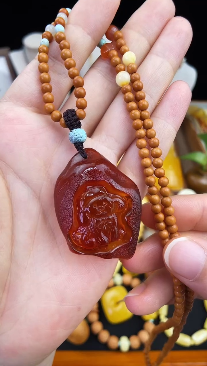 琥珀未镶嵌珠宝奇石柒月