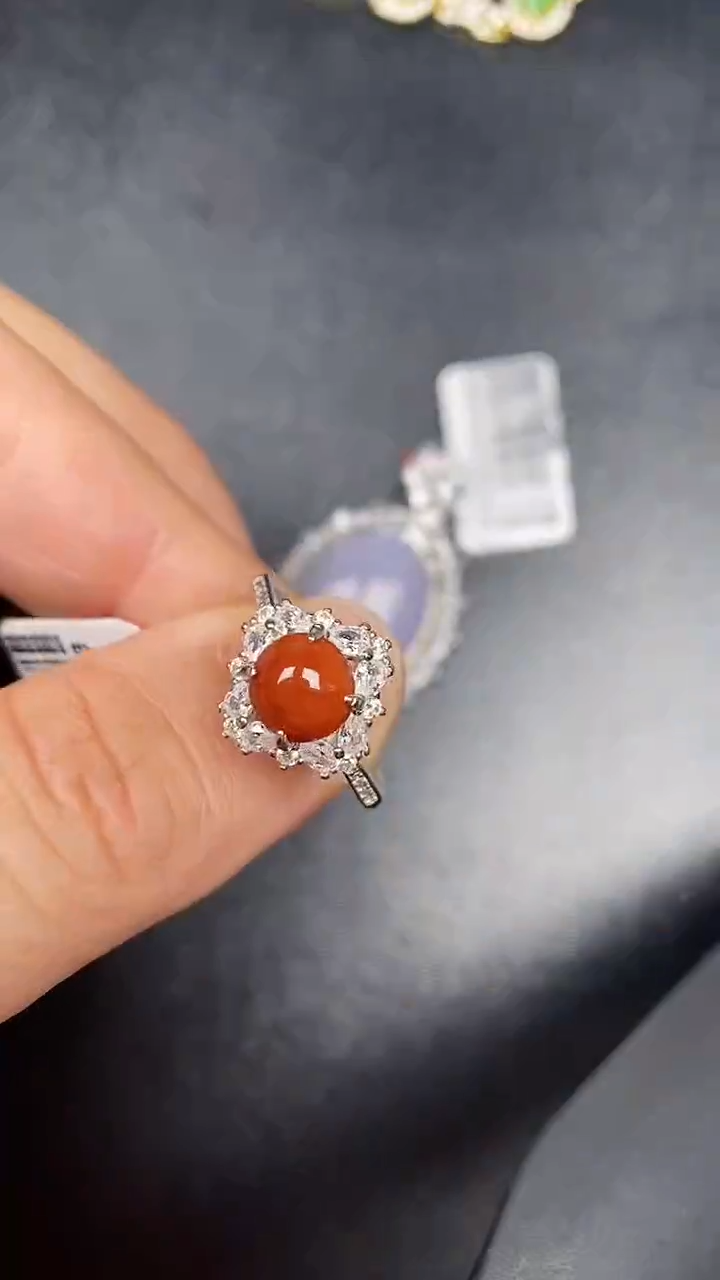 银S925镶嵌戒指翡翠2950