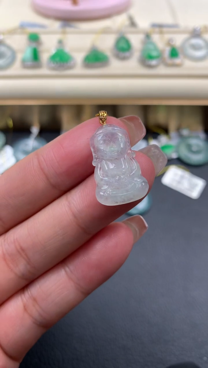 【闪购商品】翡翠颈饰18K金镶嵌D419