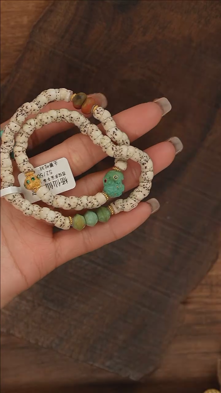 【闪购商品】菩提手串18K金镶嵌S2750-定制