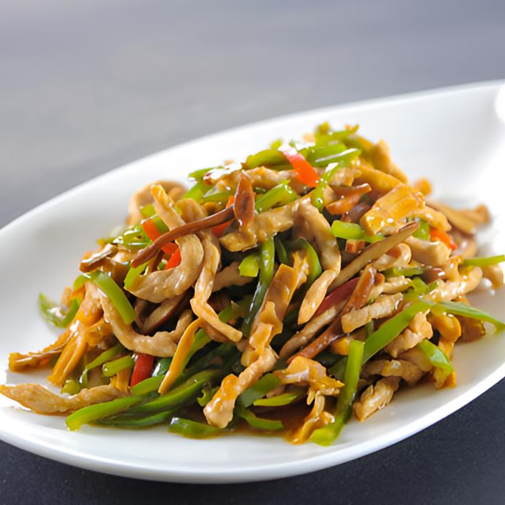 【泰富小厨】青椒毛豆炒香干毛豆同城送毛豆同城配