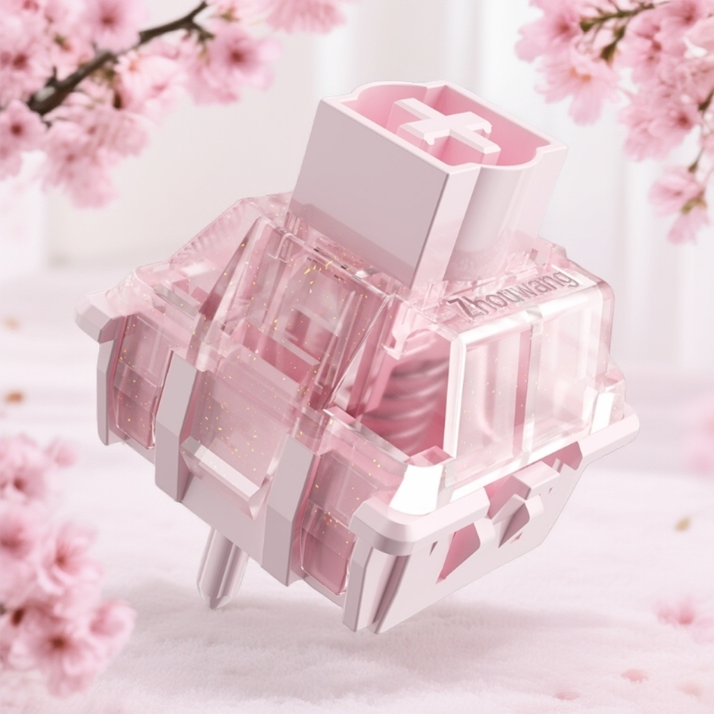 rt0.01精度樱粉磁轴电竞HIFI磁轴无畏契约磁轴闷闷麻将音轴体