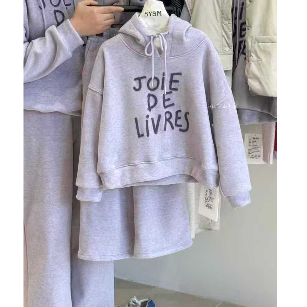 【haobaby】字母加绒卫衣裤套装3559