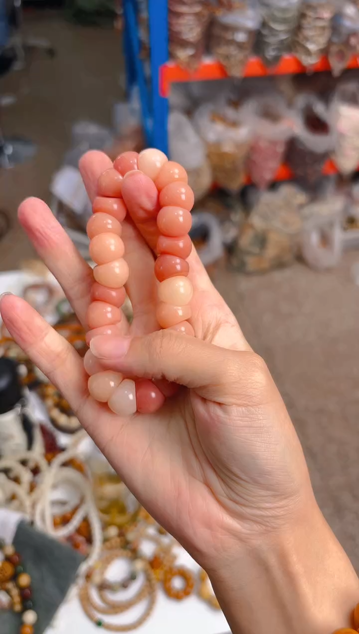 吊坠菩提根/象牙果粉色大肠