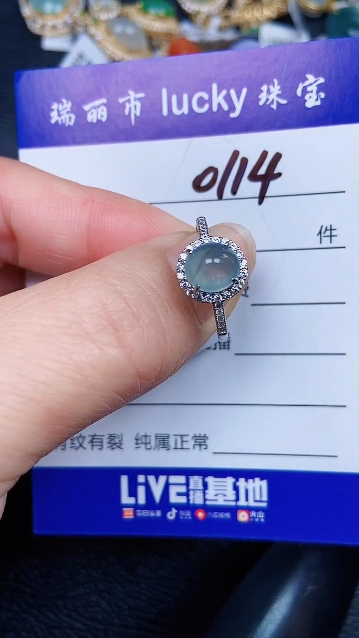 颈饰银S925镶嵌翡翠0114