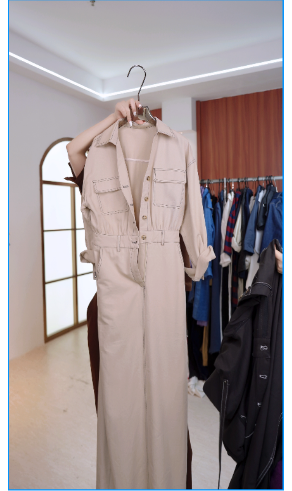 NMN王火火&设计师夏款时尚气质连衣裙定制纽扣 25N0100