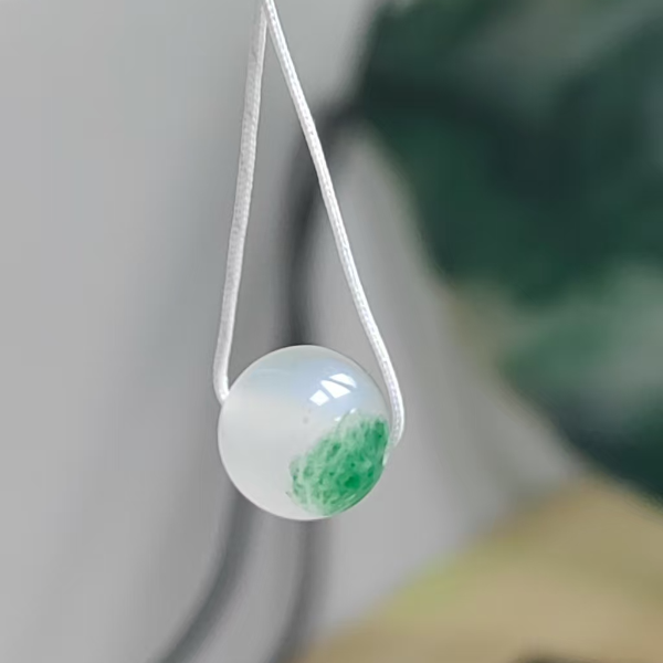 非洲翠散珠适合手工项链手串12mm冰度高单珠珠宝首饰光面天然石