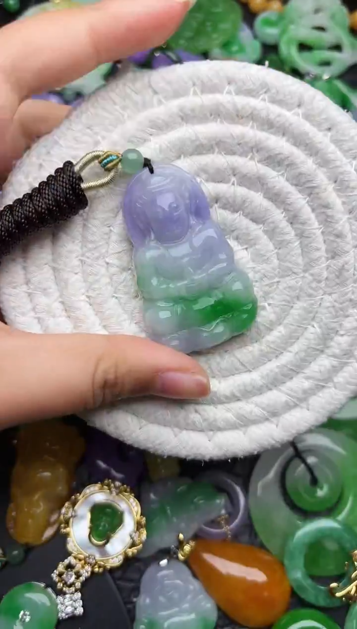 颈饰未镶嵌翡翠缅甸翡翠吊坠